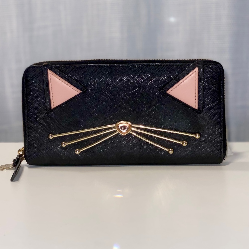 Authentic Kate Spade New York Leather Cat wallet